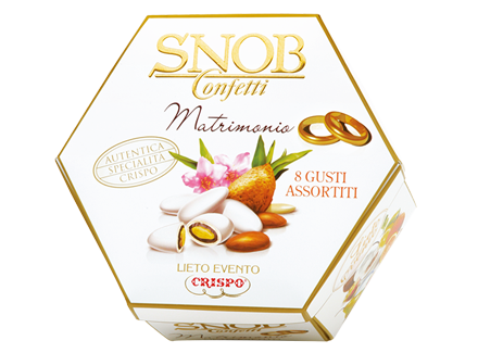 Crispo SNOB Lieto Evento Bianco Confetti 6 Gusti Assortiti Happy