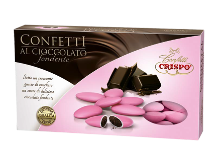 Dragées chocolat 71% - camaïeu de ROSE colorisassortis