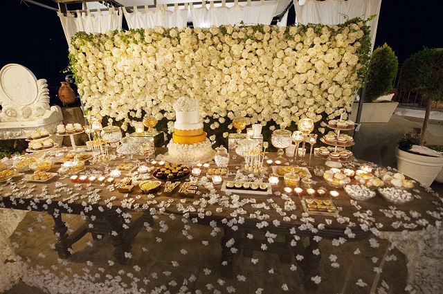 confettata oro e bianca