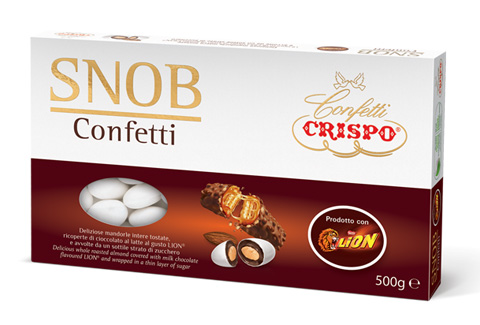 CRISPO – Confetti SNOB gusti e colori assortiti incartati singolarmente  gr.500 – Zanieri Dolciumi