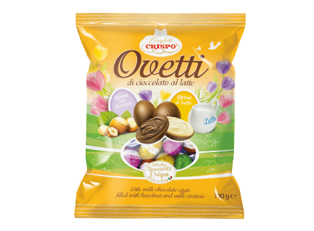 Ovetti confettati ripieni di cioccolato al latte