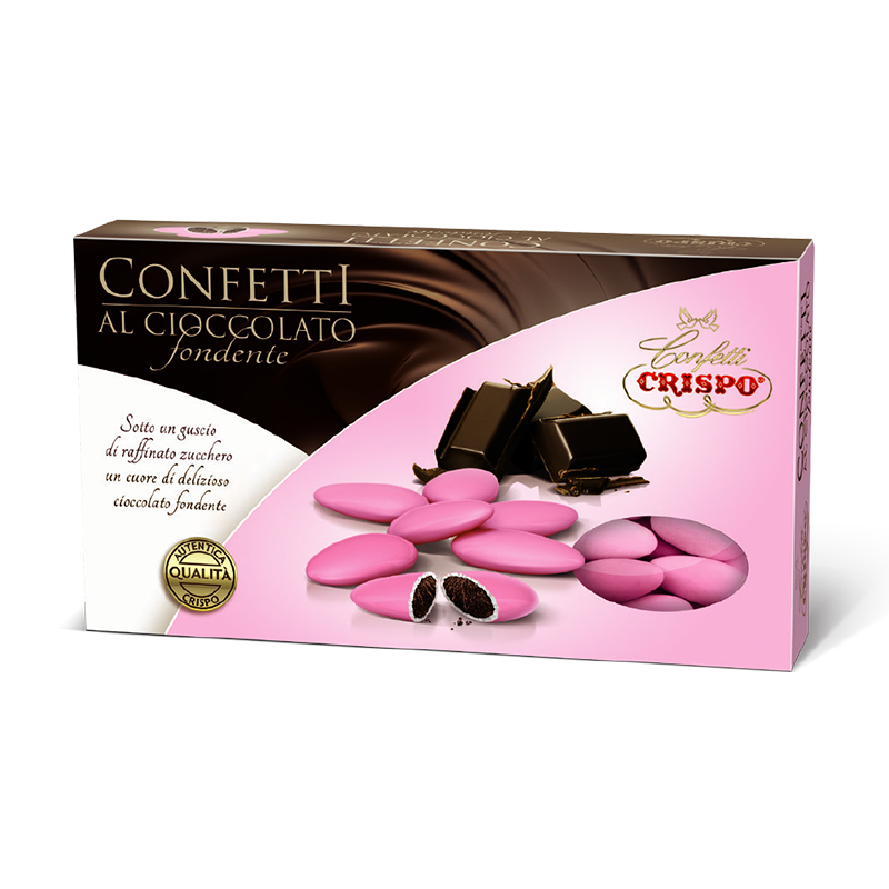 Crispo Confetti al cioccolato fondente rosa