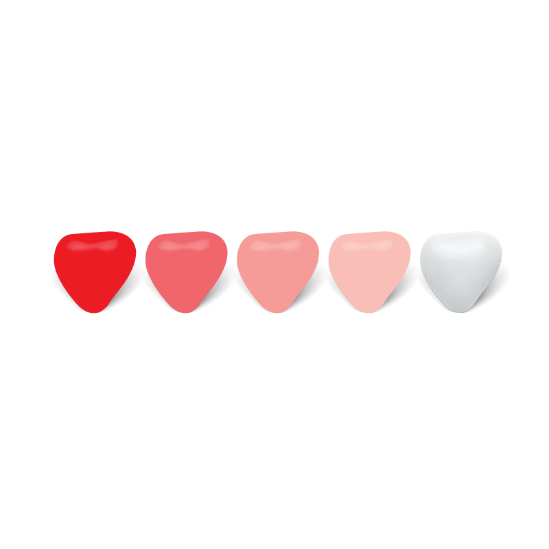 Selection Color Cuoricini Mignon Rosso