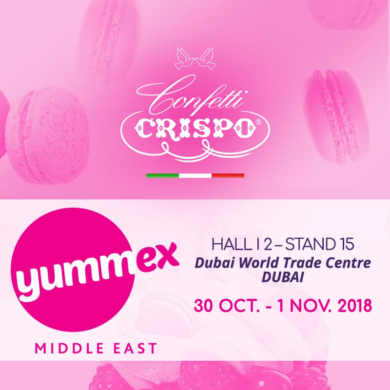 Si vola a Dubai: Confetti Crispo al Yummex 2018