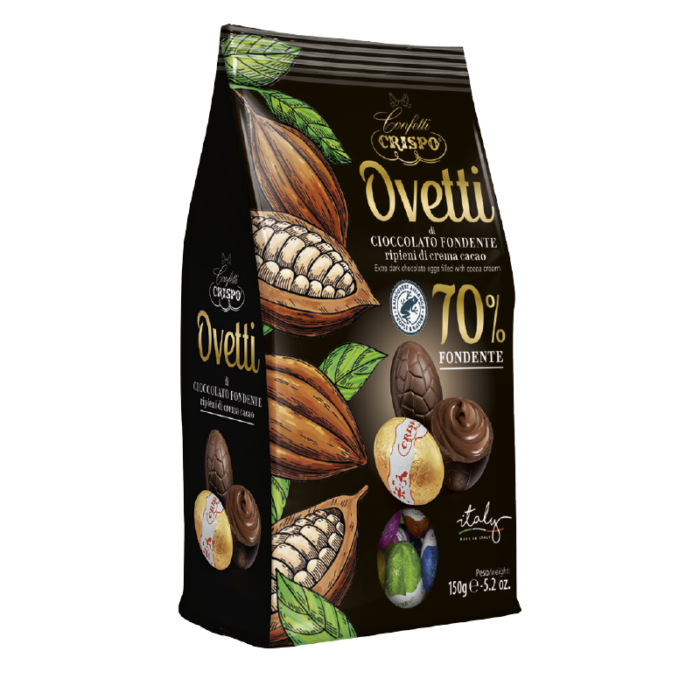 ovetti di cioccolato fondente 70%