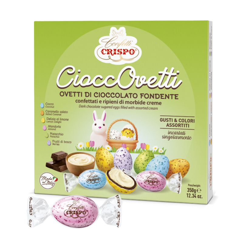 ovetti di cioccolato fondente gusti e colori assortiti
