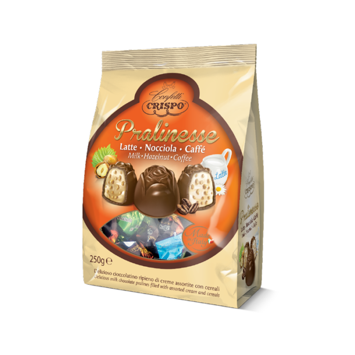 Crispo Pralinesse latte nocciola caffè - 250g