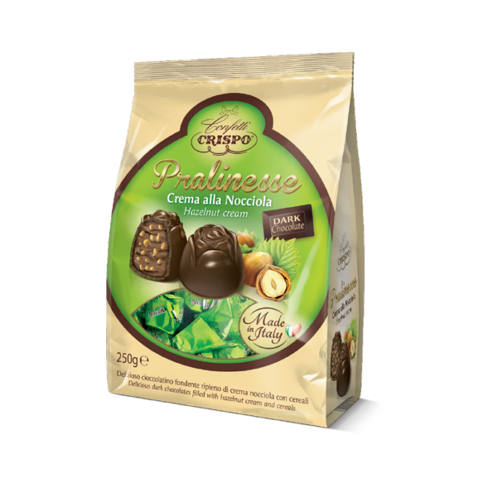 Crispo Pralinesse fondenti crema alla nocciola - 250g
