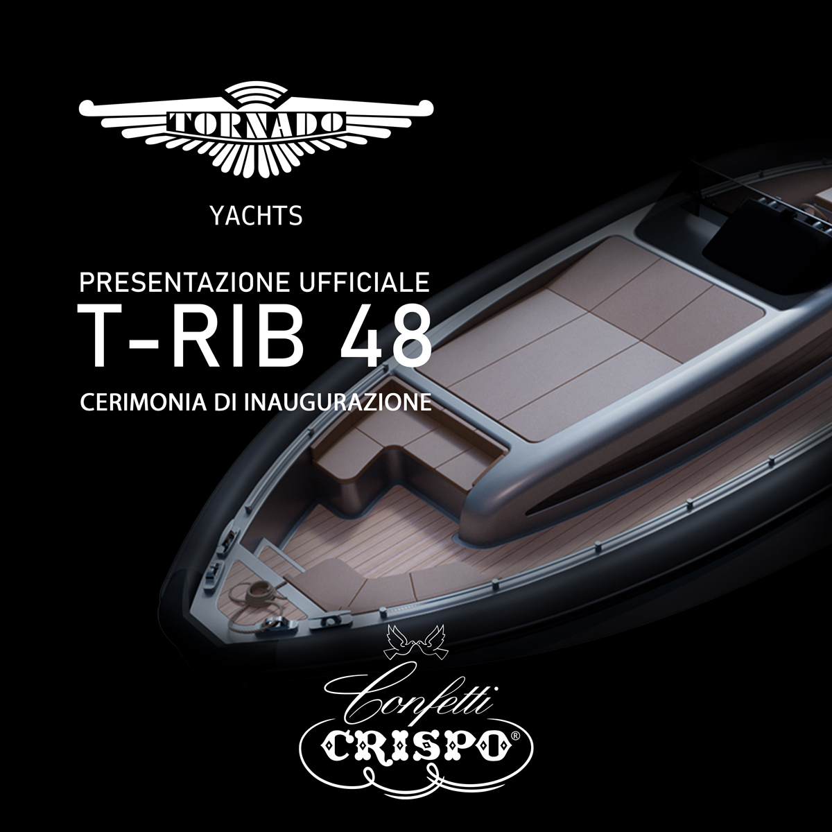 CONFETTI CRISPO PER TORNADO YACHTS