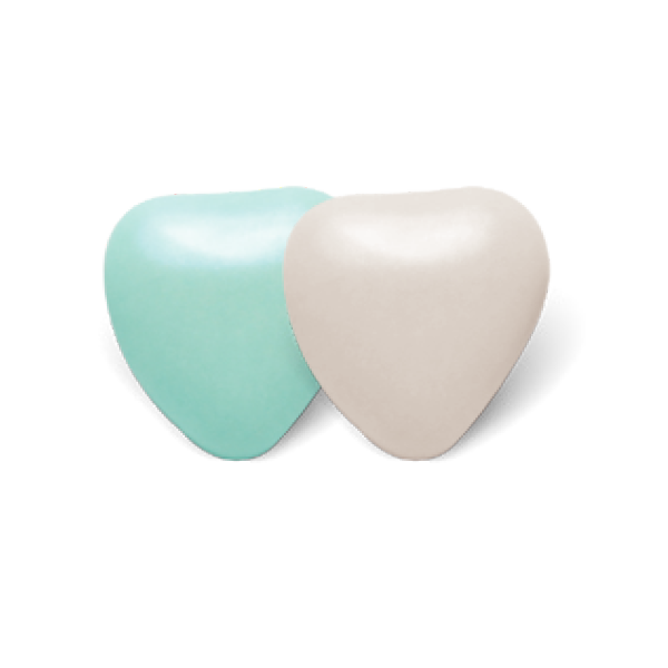 Cuoricini mignon di colori bianco e celeste – Barattolino