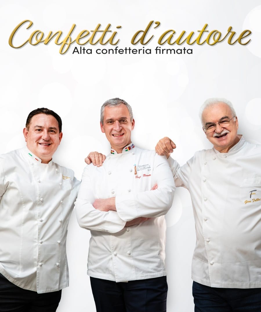 Confetti Crispo presenta “Confetti d’autore – Alta confetteria firmata” in collaborazione con Luigi Biasetto, Sal De Riso e Gino Fabbri
