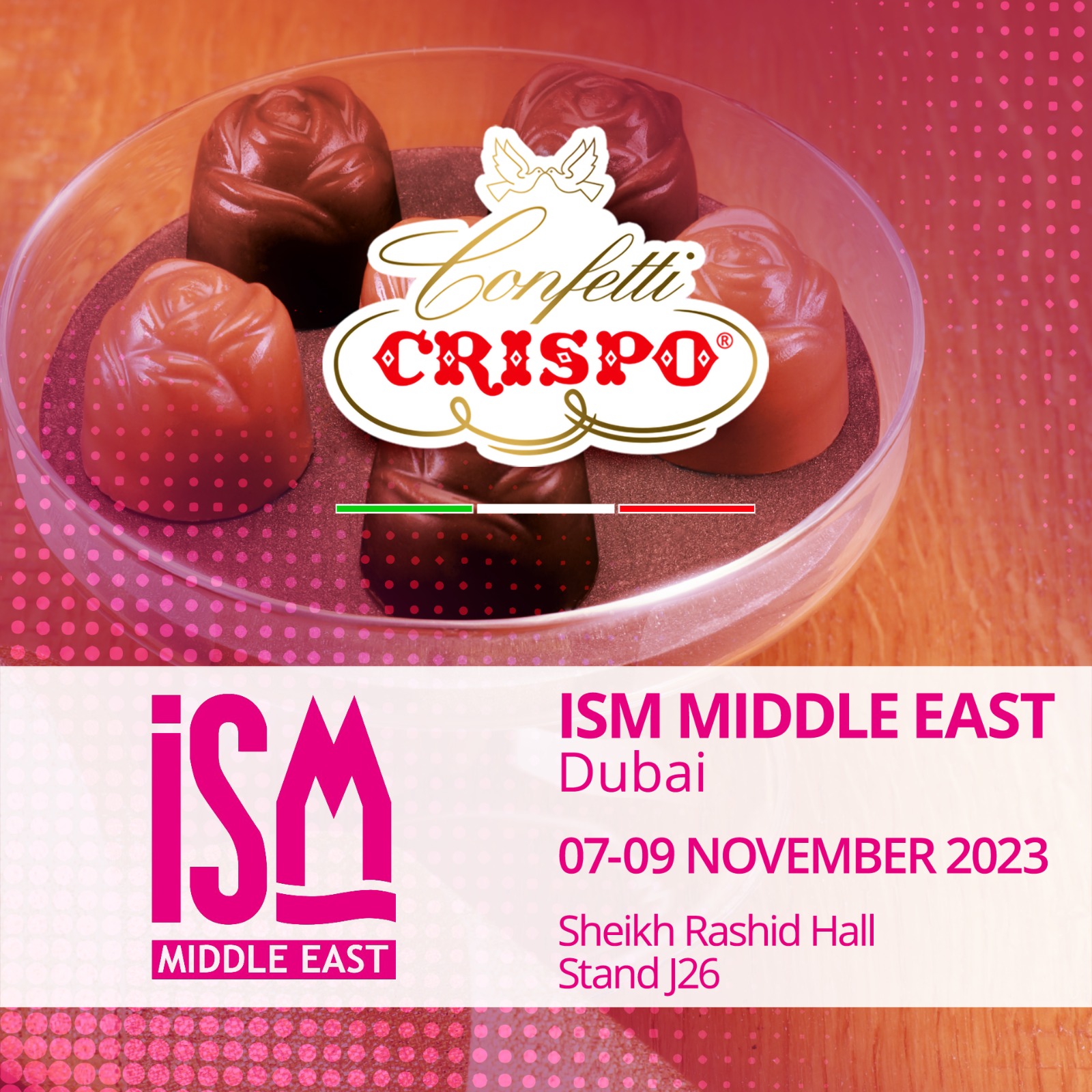 ISM Middle East 2023: Confetti Crispo partecipa alla Fiera di Dubai