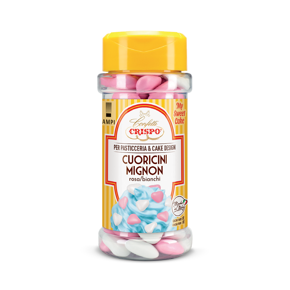 Cuoricini mignon al cioccolato fondente bianco e rosa
