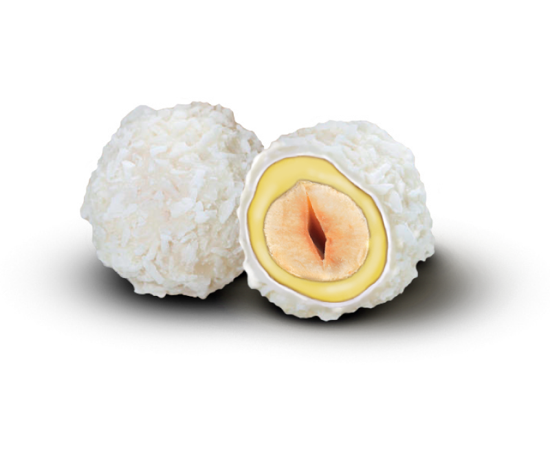 Nocciole al cocco tartufate