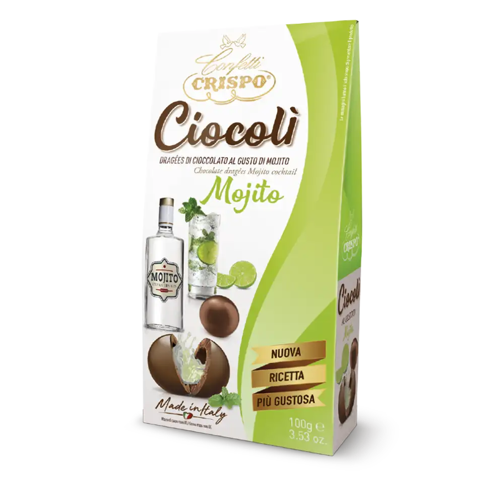 Drag&eacute;es al gusto di Mojito ricoperti di cioccolato al latte