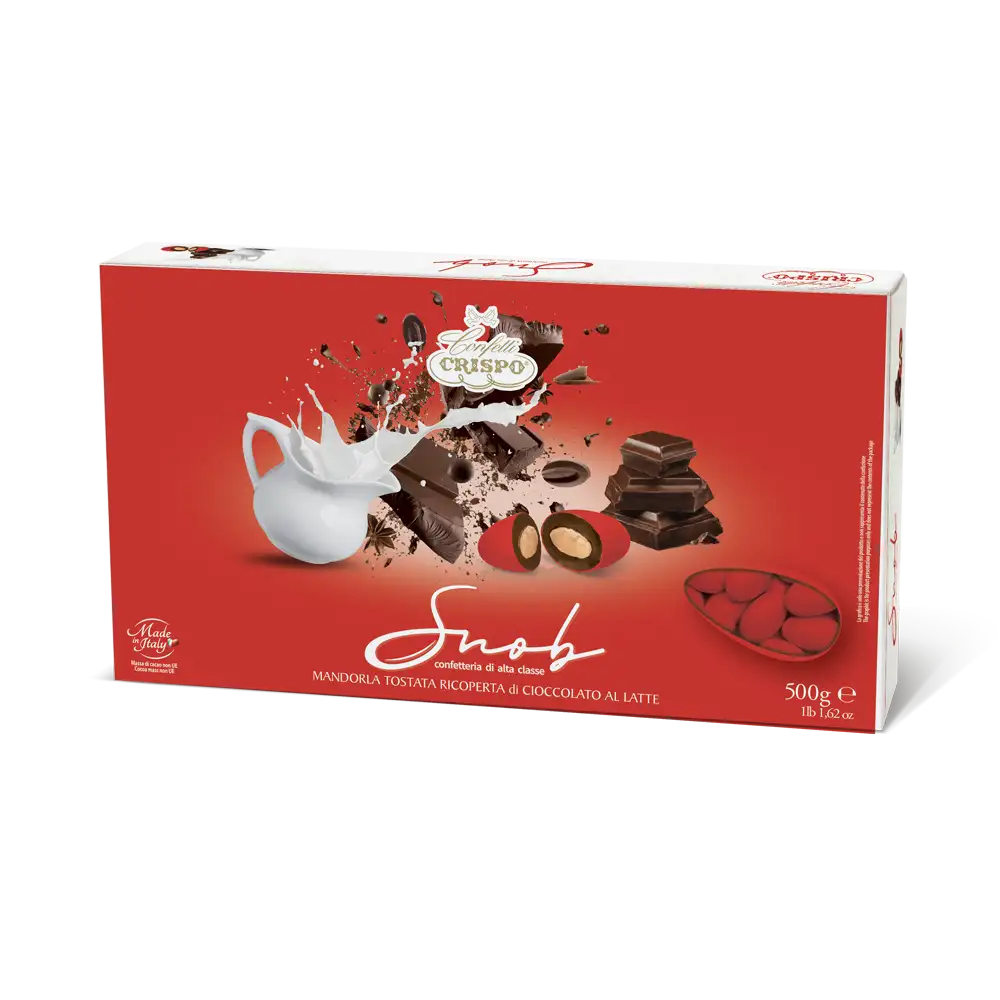 Confetti Snob Cioccolato Latte rosso 500gr