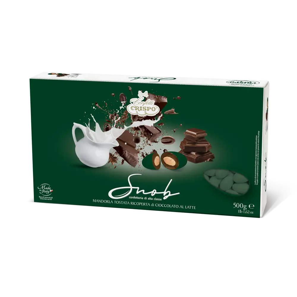 Confetti Snob Cioccolato Latte verde inglese 500gr