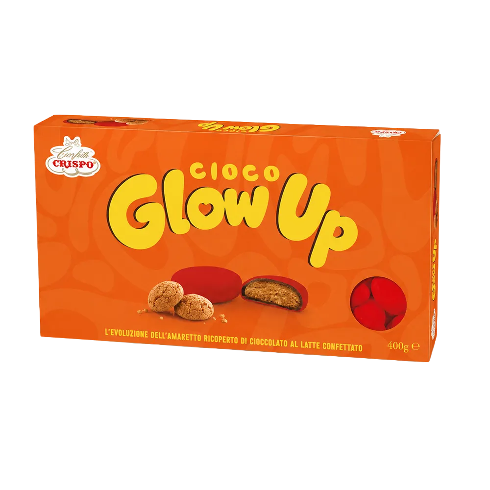 cioco glow up rosso confetto amaretto
